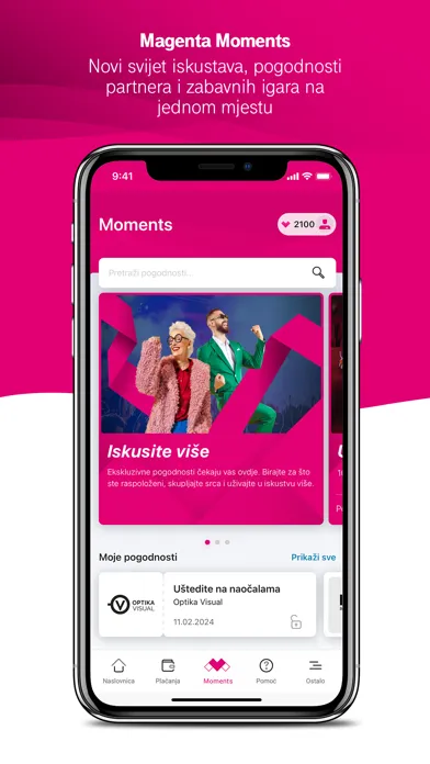 Tangkapan layar Moj Telekom HR